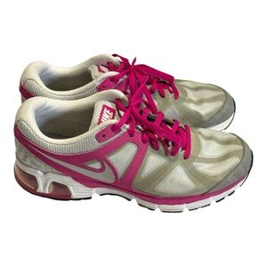 Nike Air Max Run Lite 4 Girls Womens Running Shows Size 7 Y Magenta Pink Grey